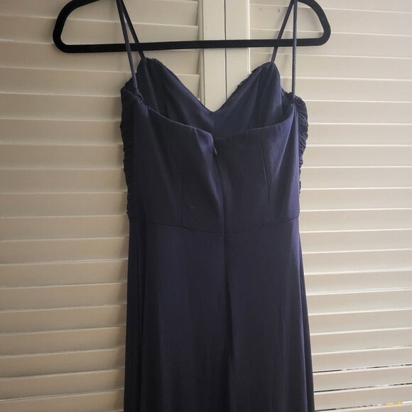 Navy Vintage Strapless Prom Dress Size 4 - Picture 5 of 6